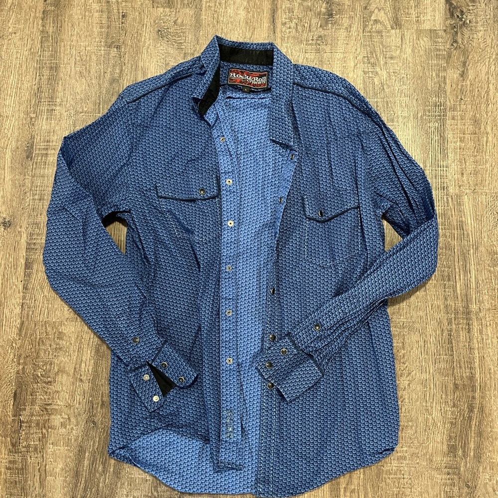 Rock and Roll Cowboy Western Button Down Shirt